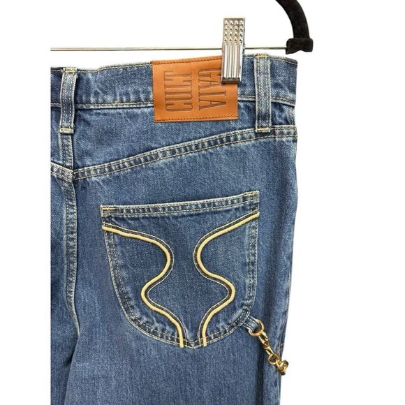 GAP x cultโgaia High Rise Stride Chain Jeans sz 30/10 Indigo - Picture 10 of 15